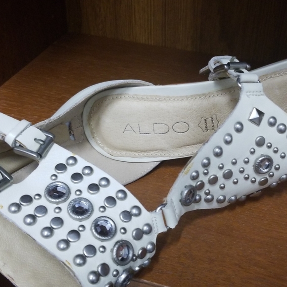 Aldo Cream Studded leather heels - Picture 5 of 5